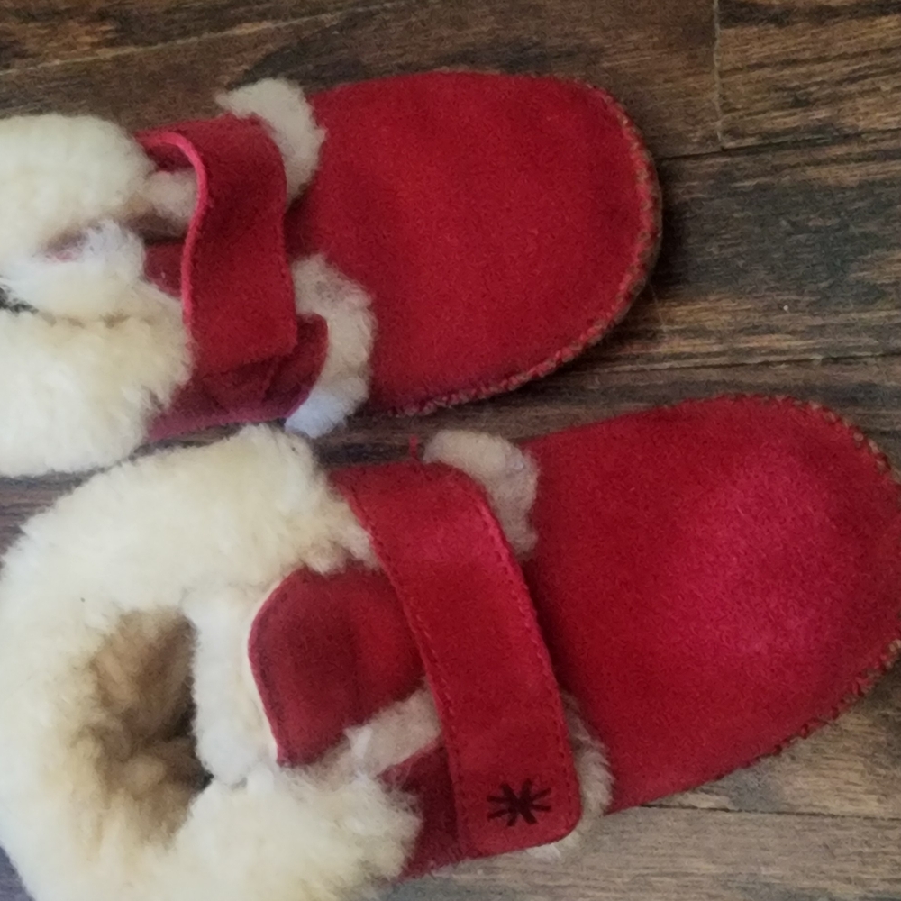 L.L. Bean Red and Cream Cozy Socks